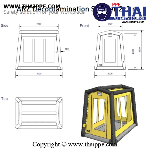 ROFI ARZ Decontamination  Showers  LC-DC2X3 Size 2 x 3 m LANCO (MEDICLIFE)