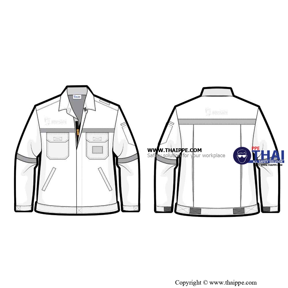 02-เสื้อแจ็คเก็ต แขนยาว ผ้าเวสปอยท์ Style02 (แบบเทปเวลโกร)