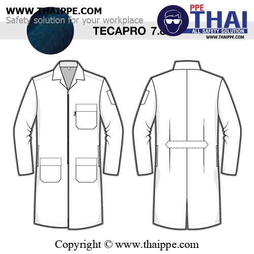 ชุดเสื้อกราวน์  แขนยาว Style 03 แบบซิป แขนปล่อย #ผ้า Tecapro 7.8 Oz.