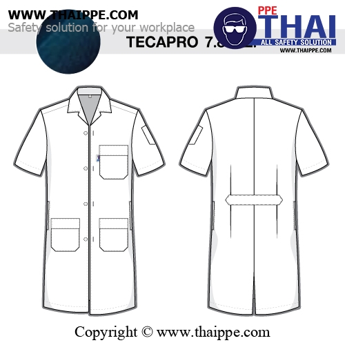 ชุดเสื้อกราวน์ แขนสั้น Style 04 #ผ้า Tecapro 7.8 Oz.