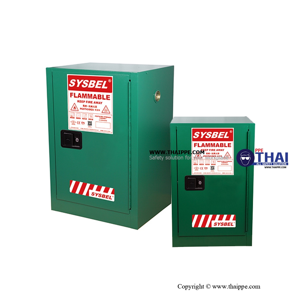  D1) #WA810120G : ตู้ยาฆ่าแมลง Pesticides Cabinets 45 L 1 door (manual) Certification(FM/CE)  Ext dimension(HxWxD/cm)  89x59x46  SYSBEL