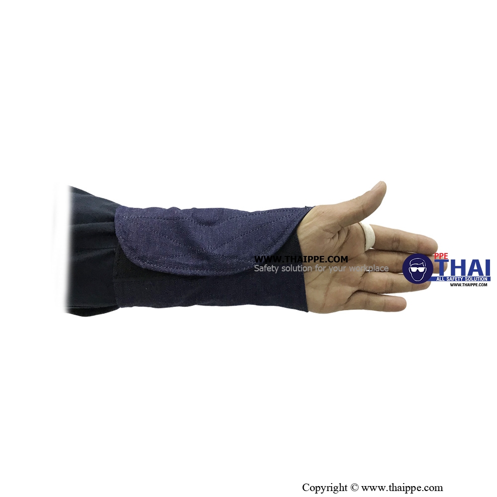 สนับข้อมือคล้องนิ้ว ผ้ายีนส์ [เสริมซับใน]  # BESTSAFE