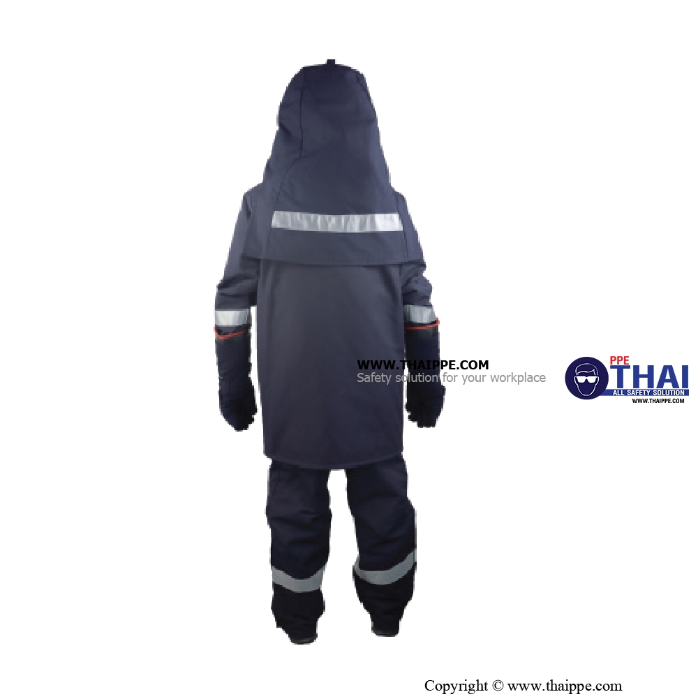 BEST-ARC50 CAL #Arc flash protective Suit แบบ Set 50 cal/cm2 [ไม่รวมถุงมือ รองเท้า] #BESTSAFE 