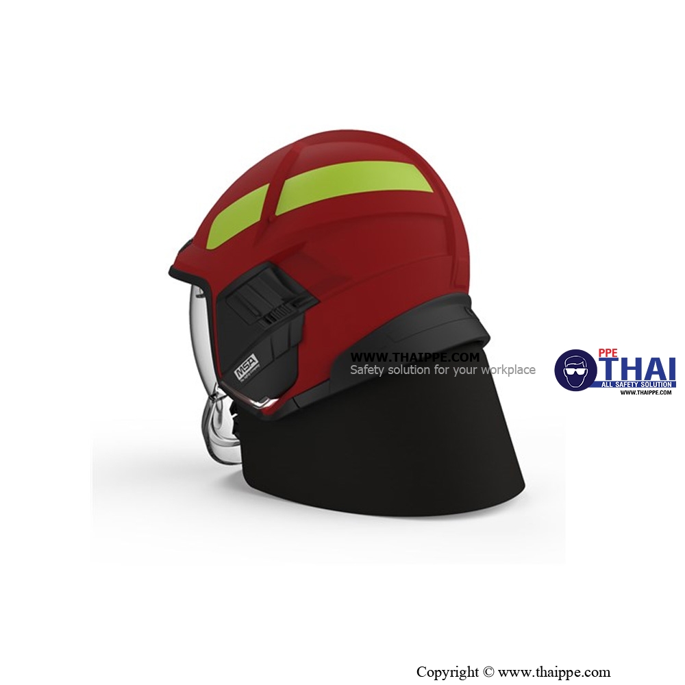 Helmet , Cairns XF1, red, glossy หมวกดับเพลิง ยี่ห้อ MSA