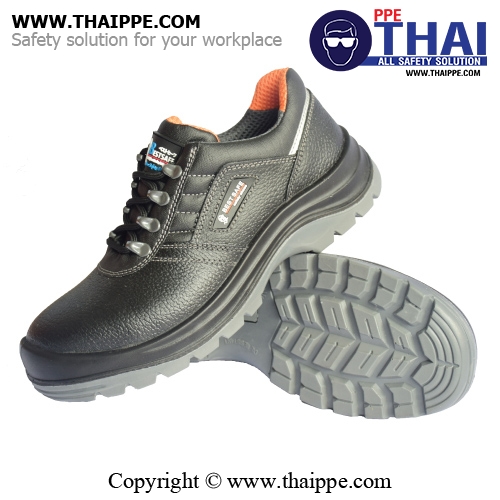  H01- GALAXY [S1] รองเท้านิรภัยหุ้มส้น สีดำ พื้น PU/TPU หัวเหล็ก ยี่ห้อ BESTSAFE Size 35