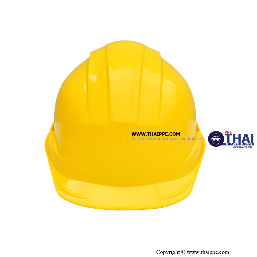 BSH-22-PM SMARTSAFE (ABS) หมวกนิรภัยปรับหมุน พร้อมสายรัดคางสีดำ 4 จุดไนล่อน + ยางยืดพร้อมคลิ๊ปล็อคดำ  สี : Yellow
