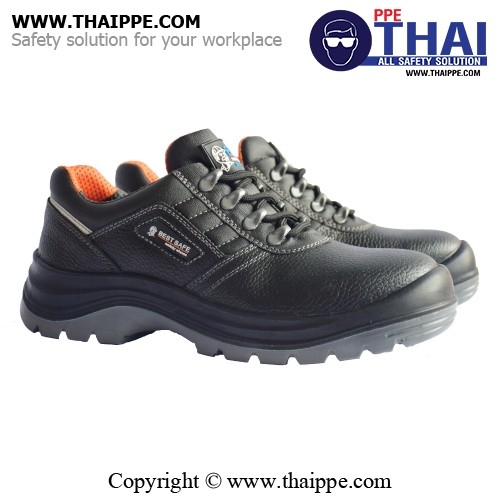 H01- GALAXY [S1] รองเท้านิรภัยหุ้มส้น สีดำ พื้น PU/TPU หัวเหล็ก ยี่ห้อ BESTSAFE Size 35