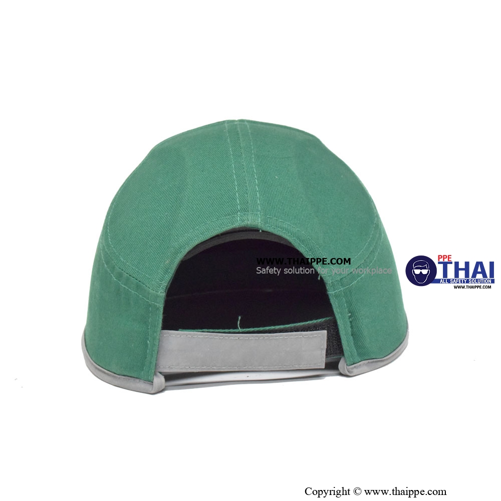 BSH-10-REFLECTIVE [GR] หมวกนิรภัยเสริมโครงไฟเบอร์กลาสสะท้อนแสง BESTSAFE  สี : เขียว