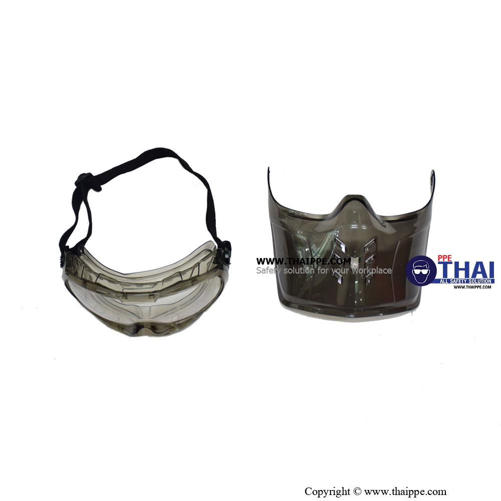 Goggle18 BEST GUARD แว่นครอบตานิรภัยพร้อมการ์ดคลุมคาง ยี่ห้อ BESTSAFE