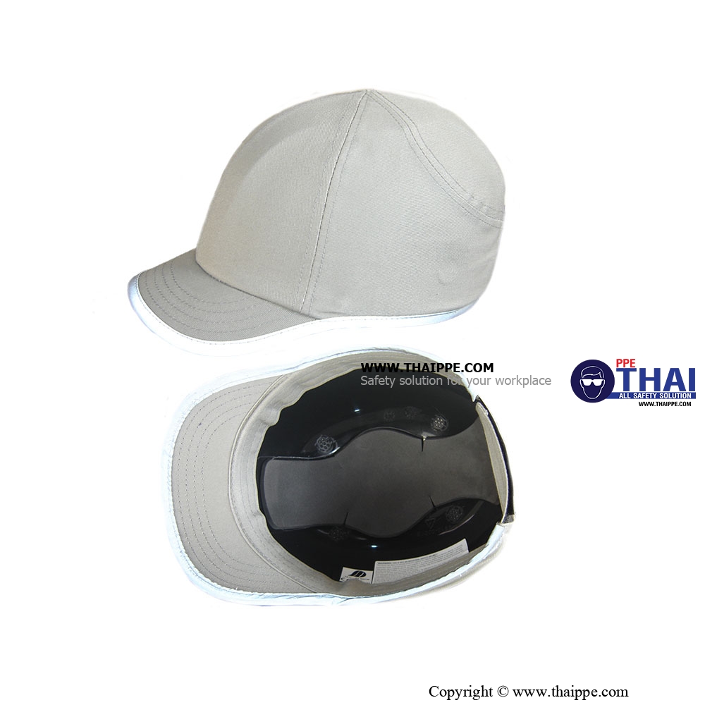 BSH-10-REFLECTIVE [GY] หมวกนิรภัยเสริมโครงไฟเบอร์กลาสสะท้อนแสง BESTSAFE  สี : เทา