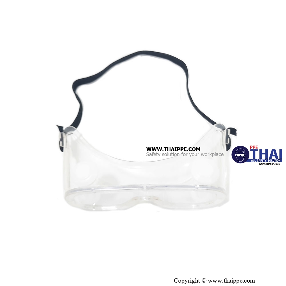 Goggle02 - ANTI-FOG  แว่นครอบตาเลนส์ใส มีวาล์ว # BESTSAFE