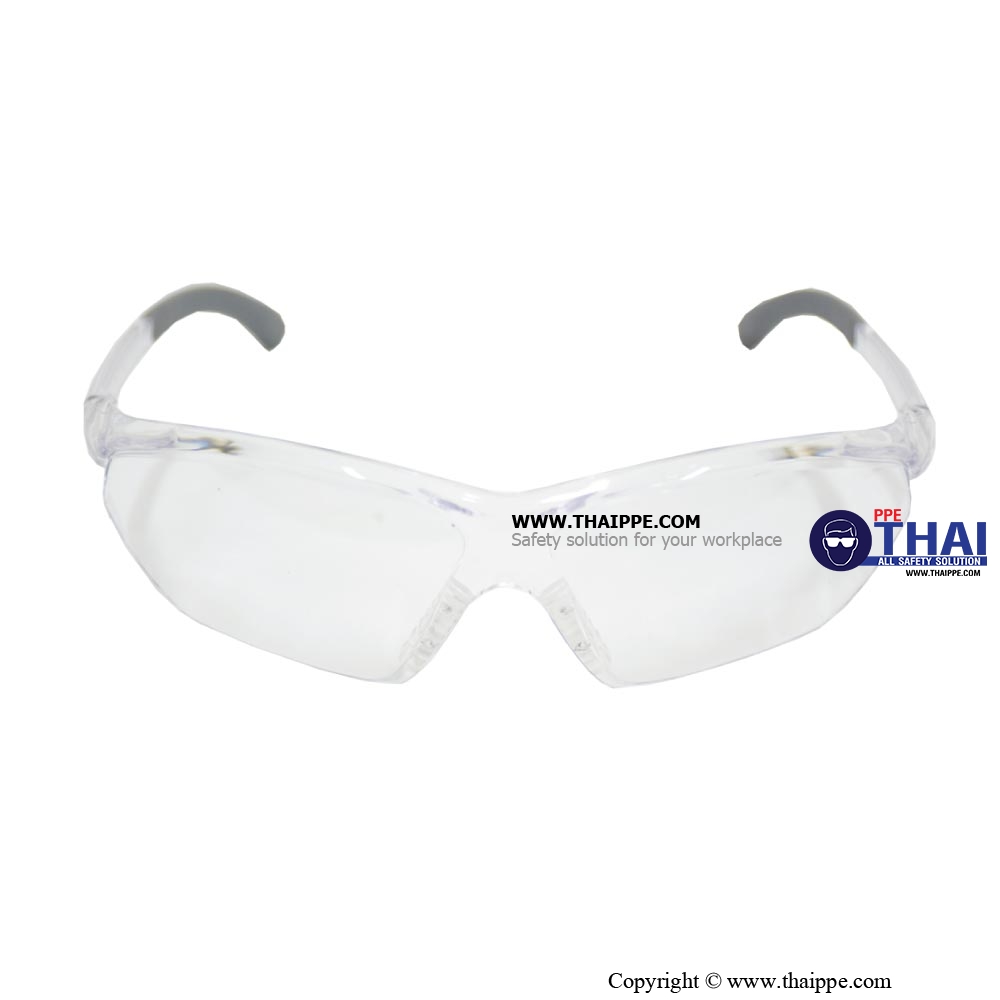 CLEAR POLY-FLEX A014-C แว่นตานิรภัยเลนส์ใส ยี่ห้อ BESTSAFE