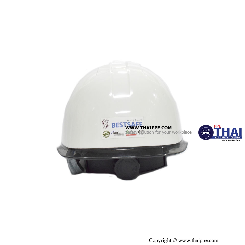 BSH-05 TWO COLOR หมวกนิรภัยปีกหมวกใส BESTSAFE # สีขาว