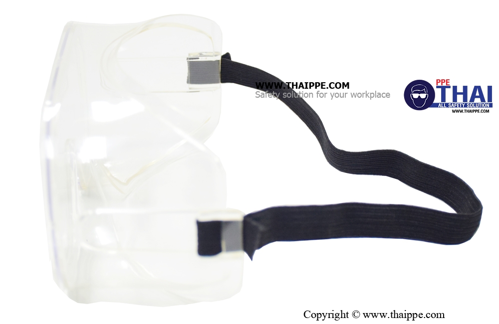 Goggle 03-WIDE SCREEN แว่นครอบตาธรรมดาเลนส์ใส ไม่มีวาล์ว # BESTSAFE 
