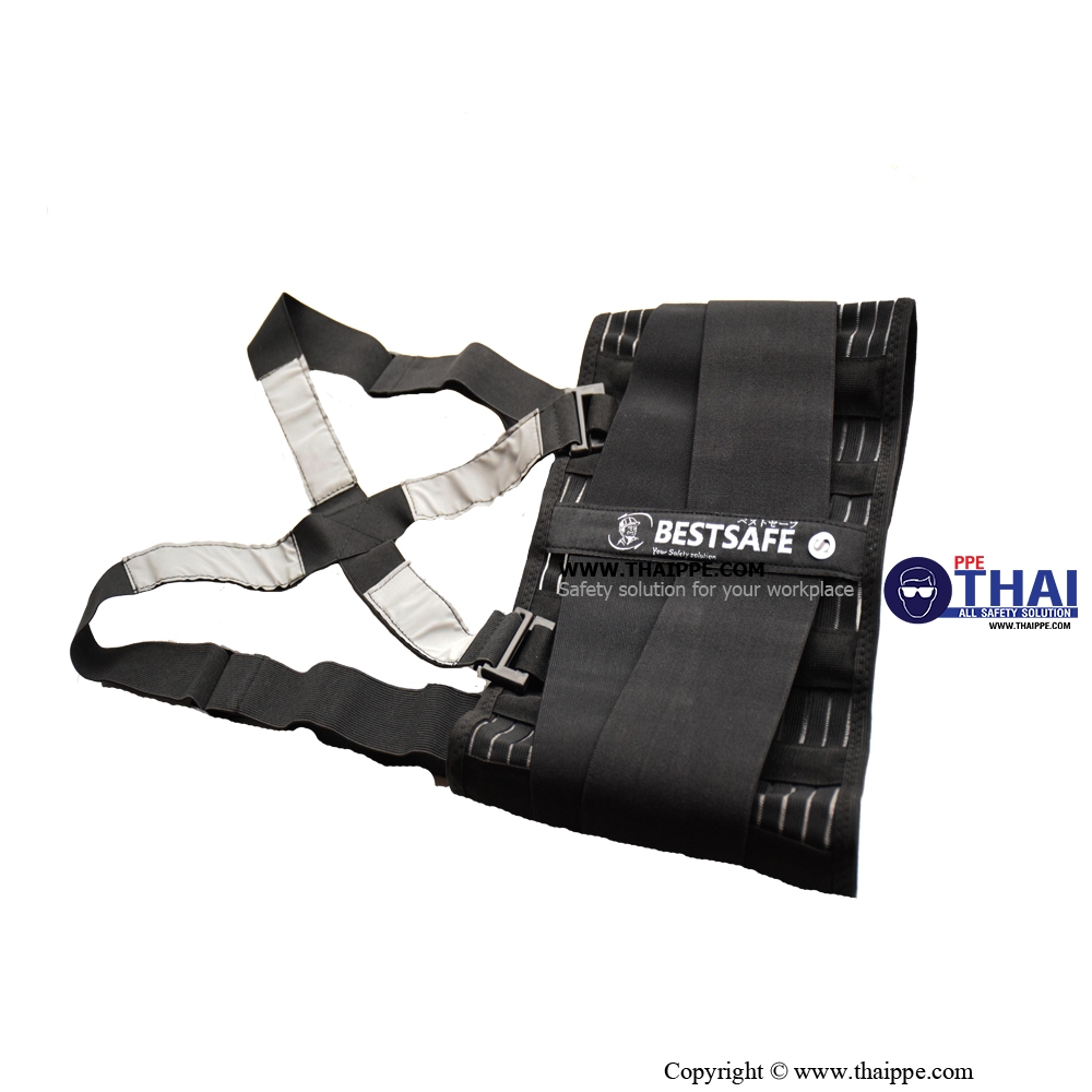 Back support-PREMIUM REFLECTIVE เข็มขัดพยุงหลัง #BESTSAFE Size: M