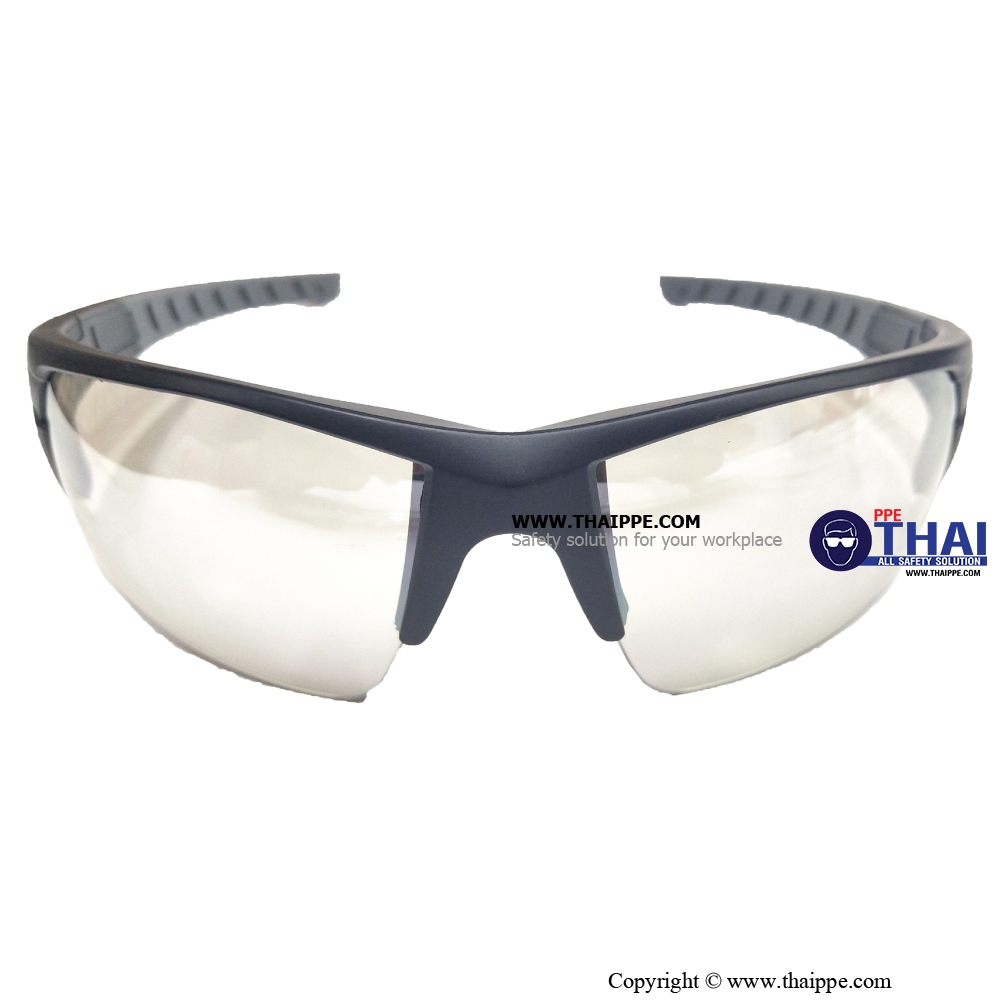 BRAVO A012-M แว่นตานิรภัยเลนส์ใสฉาบปรอท ยี่ห้อ BESTSAFE