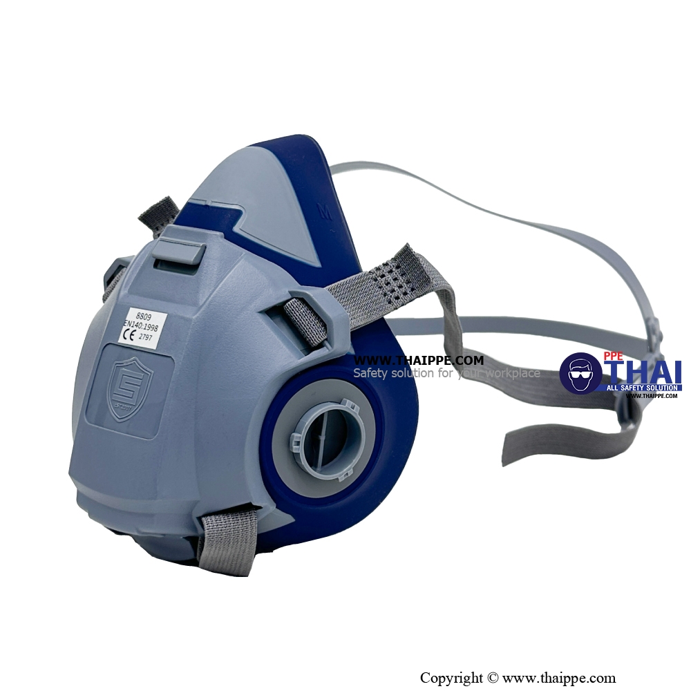 8809 หน้ากากท่อคู่ Comfort Low-Resistance Dual-Cartridge Respirator(No Cartridge Included)