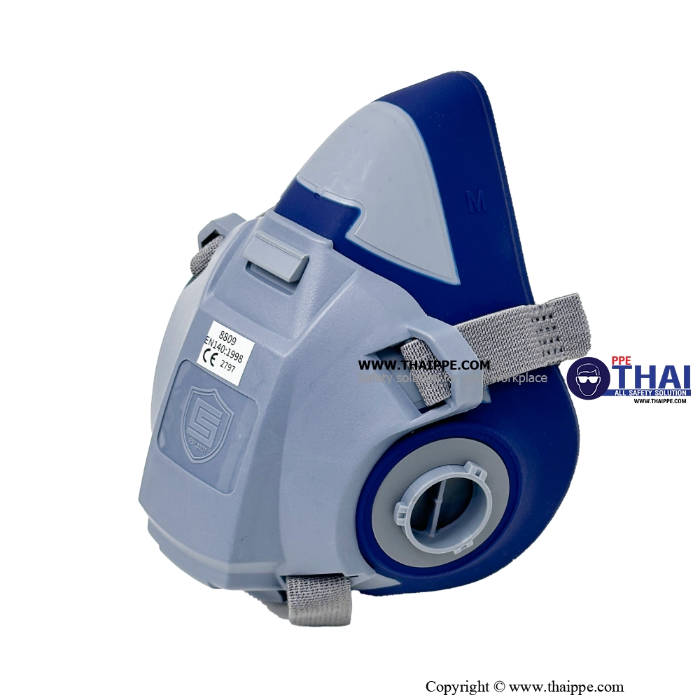 8809 หน้ากากท่อคู่ Comfort Low-Resistance Dual-Cartridge Respirator(No Cartridge Included)