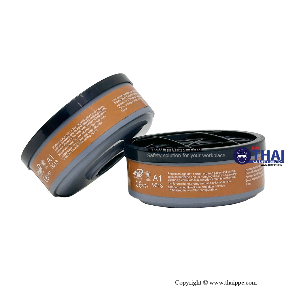 9013 ตกลับกรอง P-A-1 Organic Gas and Vapor Cartridge (Dual-Cartridge Connector) for 8809, 8809+, and 9006+ (ราคา/ชิ้น)