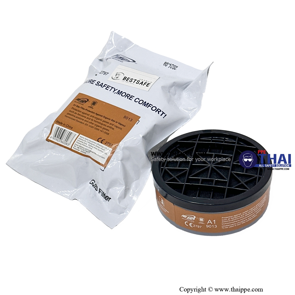 9013 ตกลับกรอง P-A-1 Organic Gas and Vapor Cartridge (Dual-Cartridge Connector) for 8809, 8809+, and 9006+ (ราคา/ชิ้น)