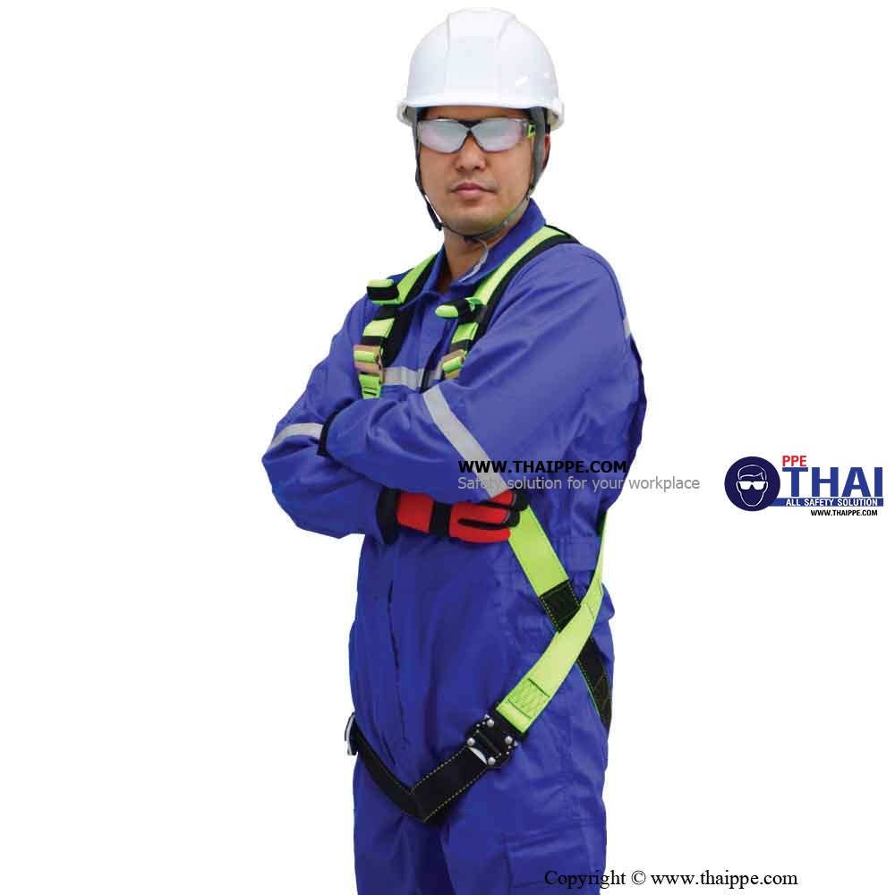 BEST BS HI VIZ 02  เข็มขัดนิรภัยเต็มตัวแบบสะท้อนแสง (Full body harness) # BESTSAFE