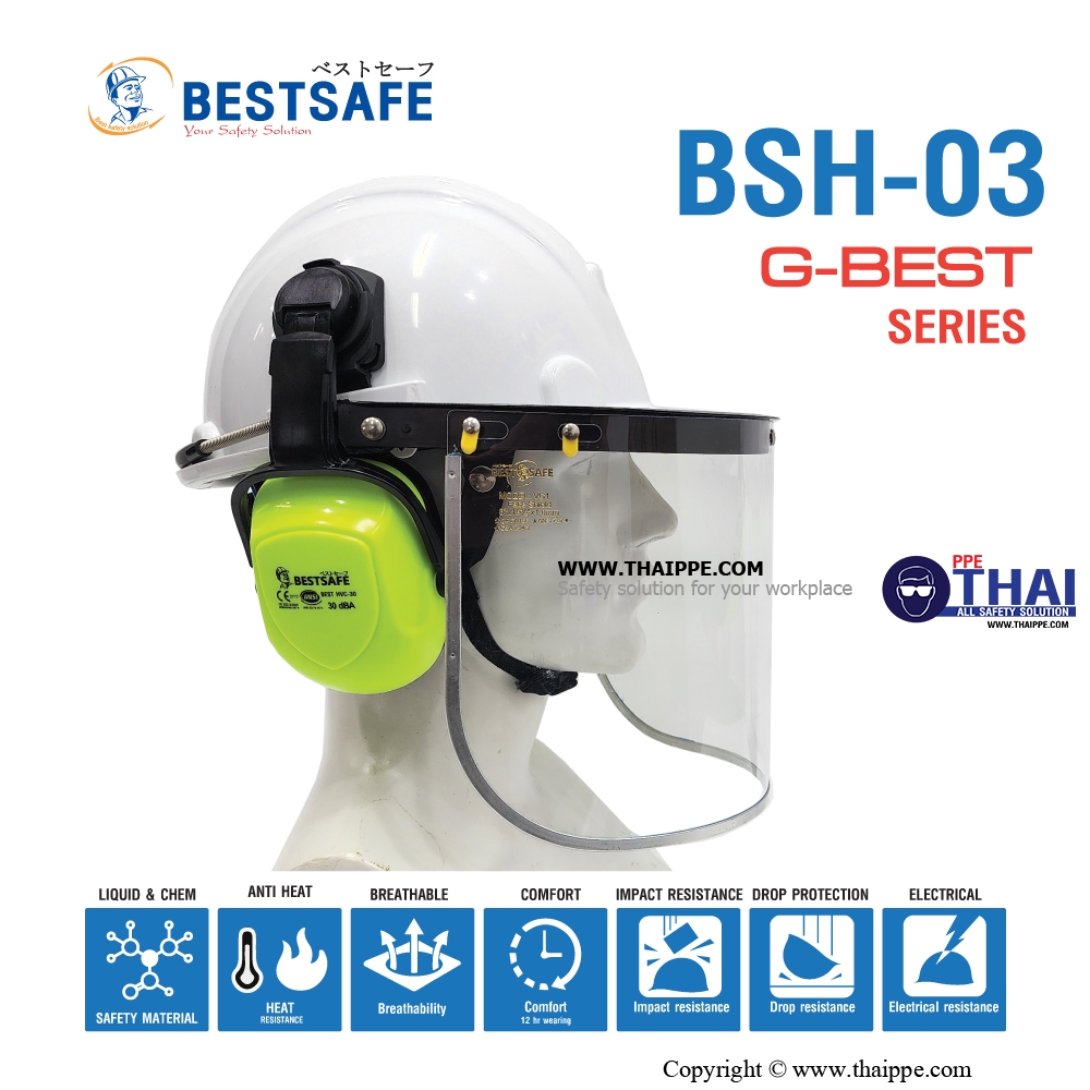 BSH-03-PREMIUM หมวกนิรภัยปรับหมุน BESTSAFE