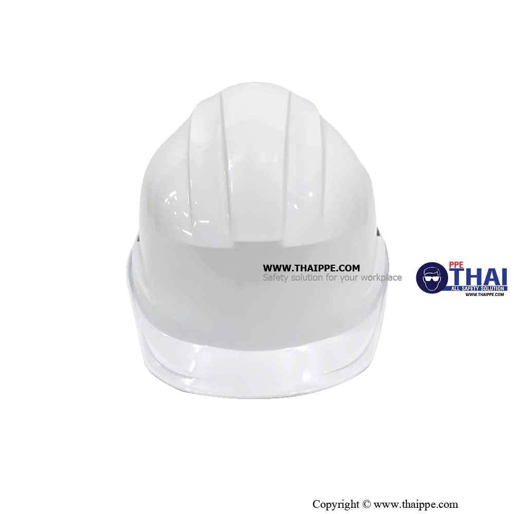 BSH-22-PM SMARTSAFE (ABS) หมวกนิรภัยปรับหมุน  พร้อมสายรัดคางสีดำ 4 จุด ไนล่อน + ยางยืดพร้อมคลิ๊ปล็อคดำ 