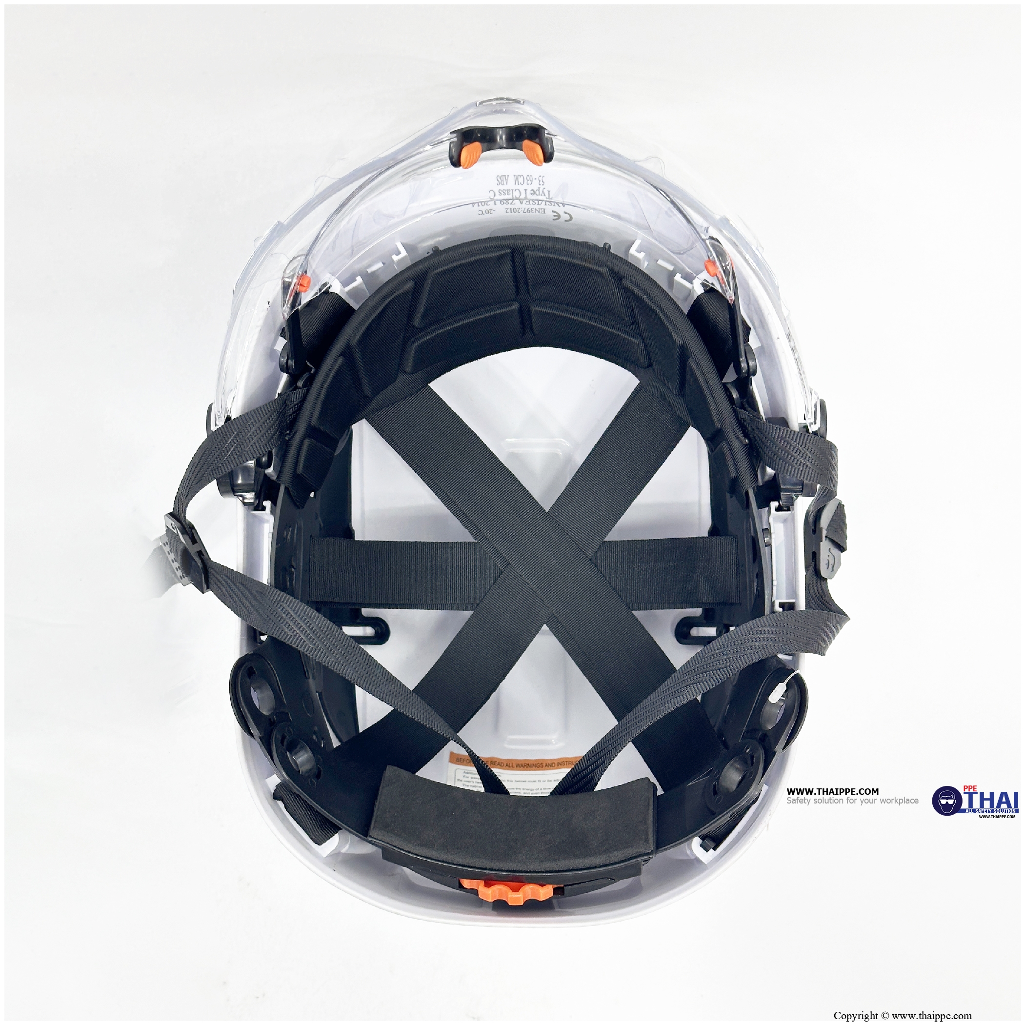 BSH-31 Safety helmet หมวกนิรภัยพร้อมแผ่นกระบังหน้าใสและแว่นตา #BESTSAFE
