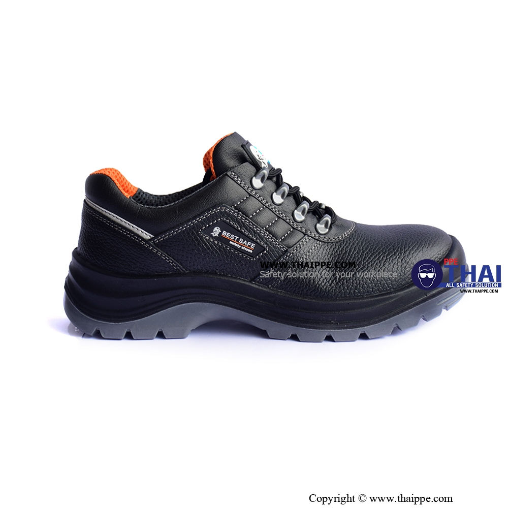  H01- GALAXY [S1] รองเท้านิรภัยหุ้มส้น สีดำ พื้น PU/TPU หัวเหล็ก ยี่ห้อ BESTSAFE