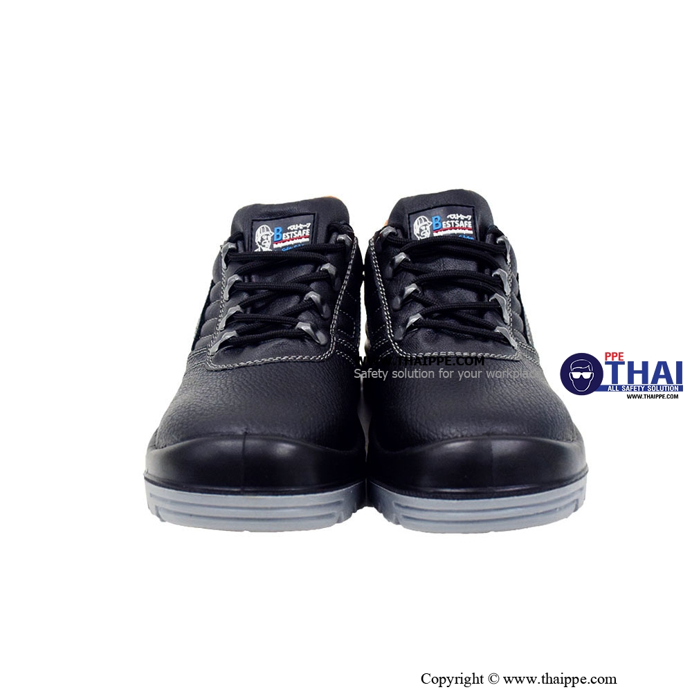  H01- GALAXY [S1] รองเท้านิรภัยหุ้มส้น สีดำ พื้น PU/TPU หัวเหล็ก ยี่ห้อ BESTSAFE