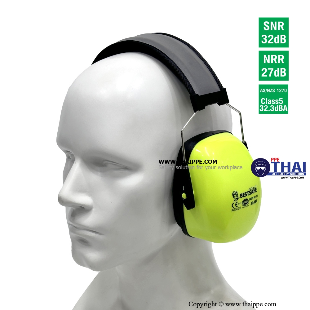 HV-32 ที่ครอบหูสาย Titanium with coating BESTSAFE (32 dBA) # BESTSAFE