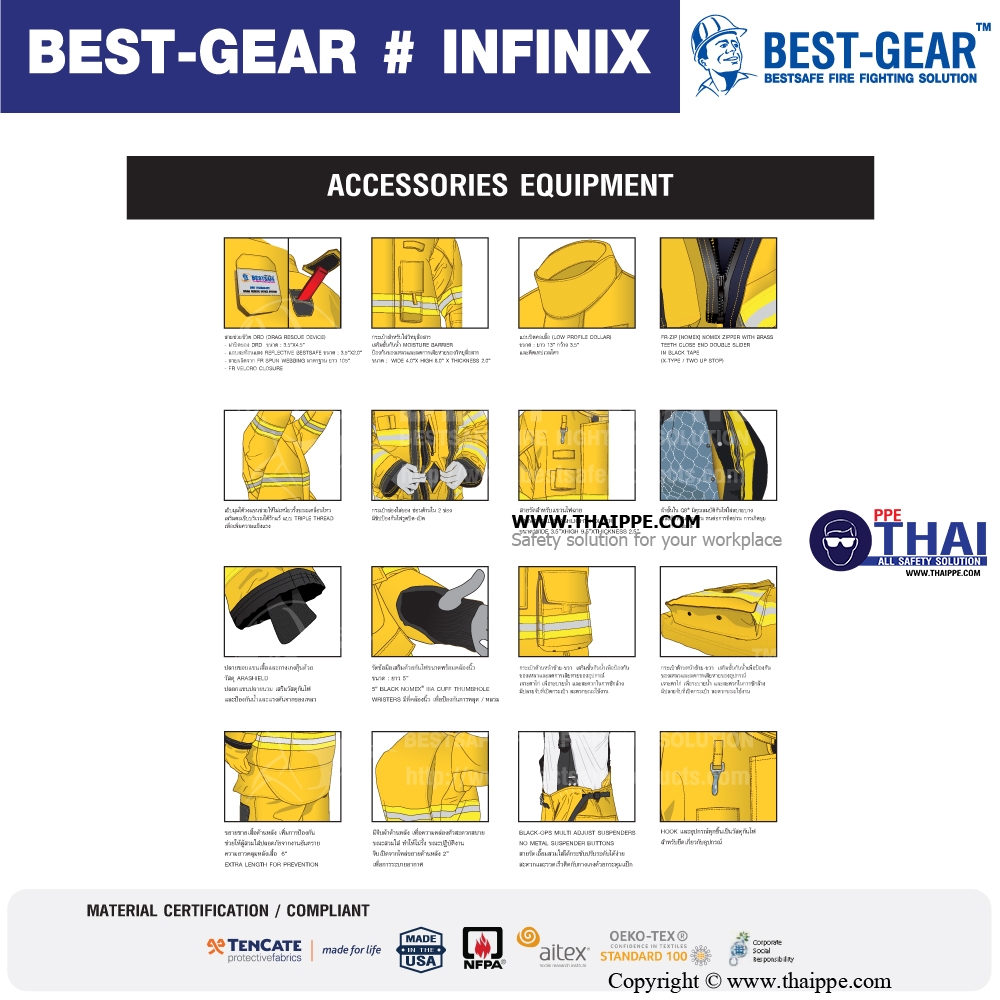 BEST-Gear #Infinix ชุดดับเพลิง ยี่ห้อ BESTSAFE