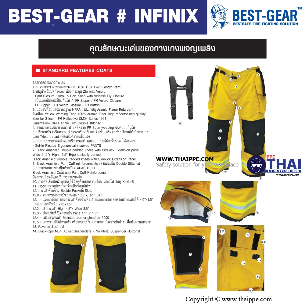 BEST-Gear #Infinix ชุดดับเพลิง ยี่ห้อ BESTSAFE