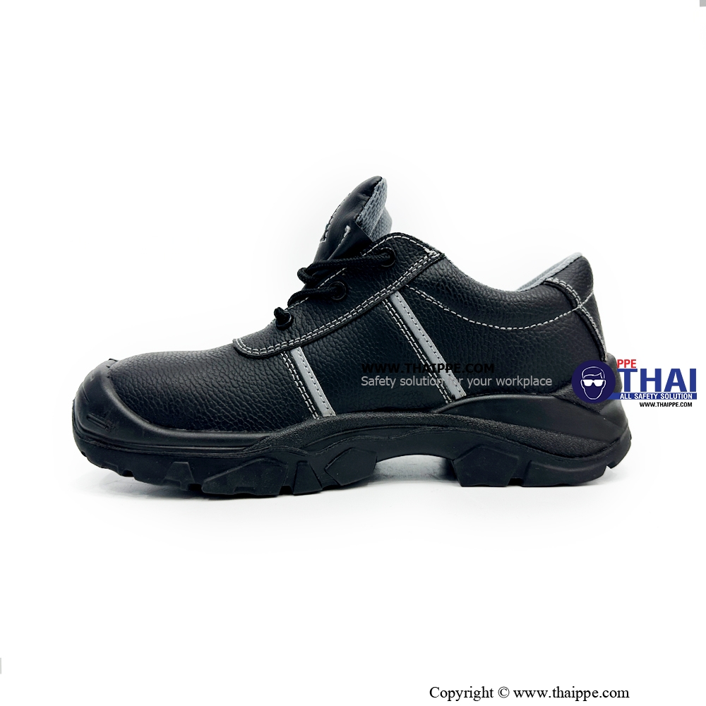 V01-HEATTECH [SB PL SR FO HRO HI CI WPA] #BESTSAFE รองเท้านิรภัยหุ้มส้น สีดำ พื้น Nitrile, หัว COMPOSITE , พื้นเสริมกันทะลุ Dynaflex ,Insole PU memory foam