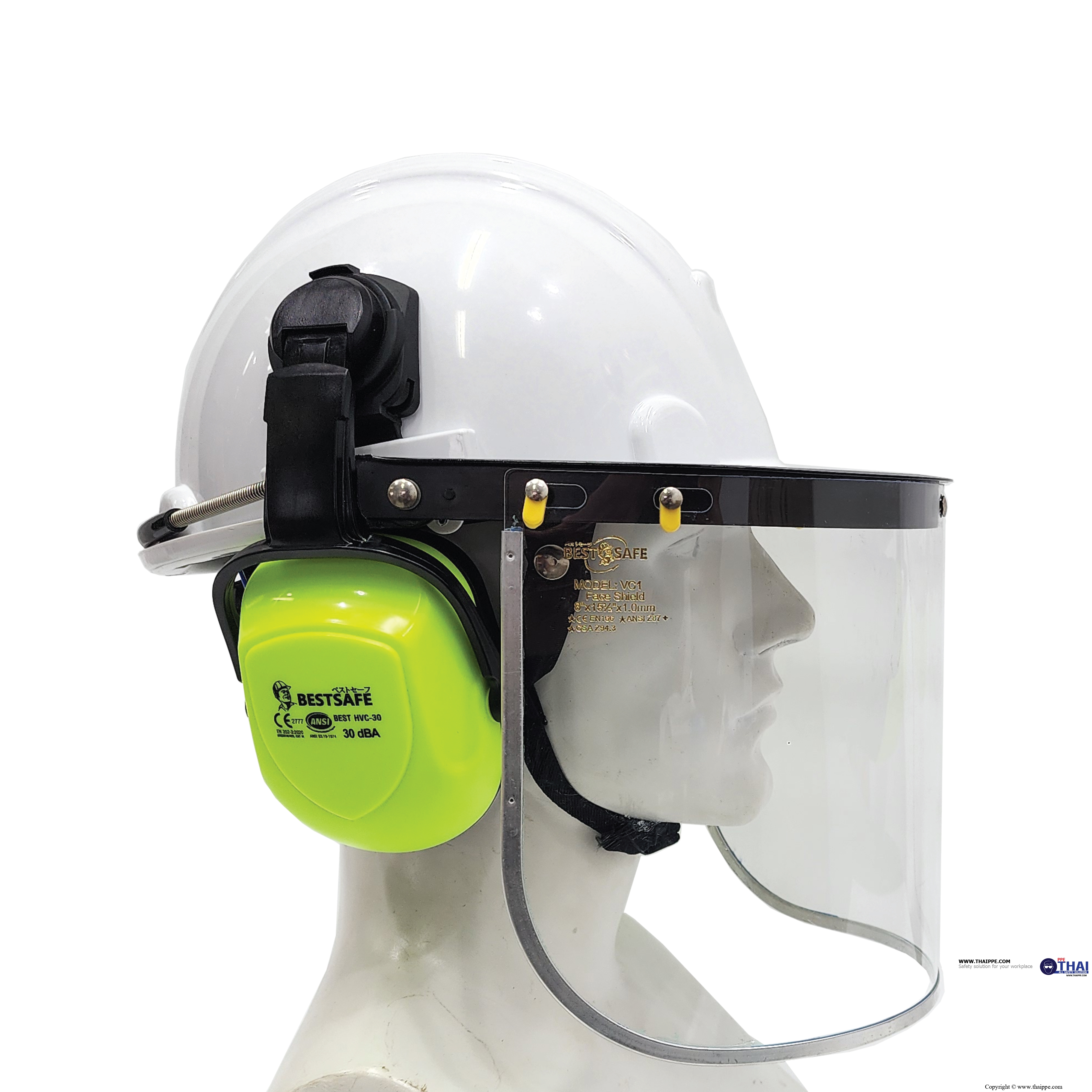 VC-1 [FC48] Faceshield แผ่นกระบังหน้าเลนส์ใส # BESTSAFE 