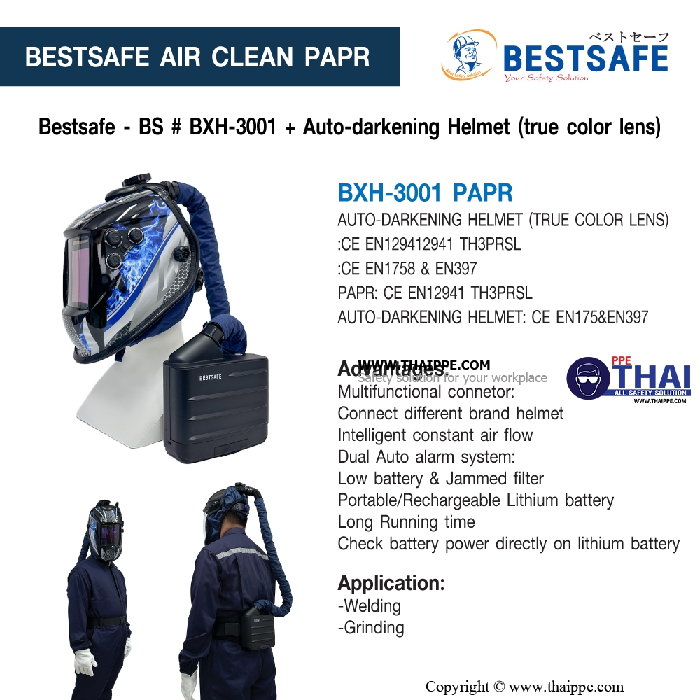 BESTSAFE AIR CLEAN SERIES# Welding  กระบังหน้านิรภัย (Welding Visor) 