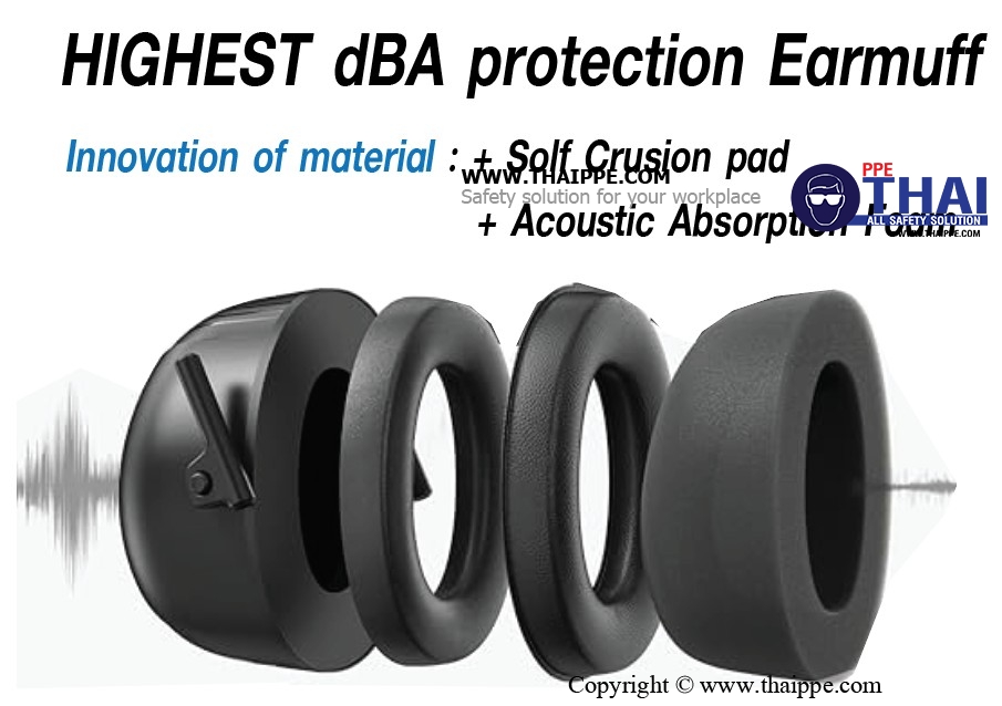 PF-C PROFESSIONAL MUFF-CLIP ที่ครอบหูแบบติดหมวก (ขนาดสลัก 33 mm.)#BESTSAFE