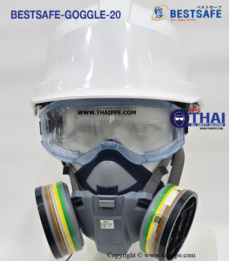 Goggle20 แว่นครอบตานิรภัยเลนส์ใส ยี่ห้อ BESTSAFE