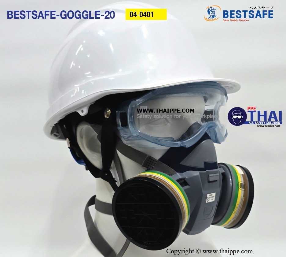 Goggle20 แว่นครอบตานิรภัยเลนส์ใส ยี่ห้อ BESTSAFE