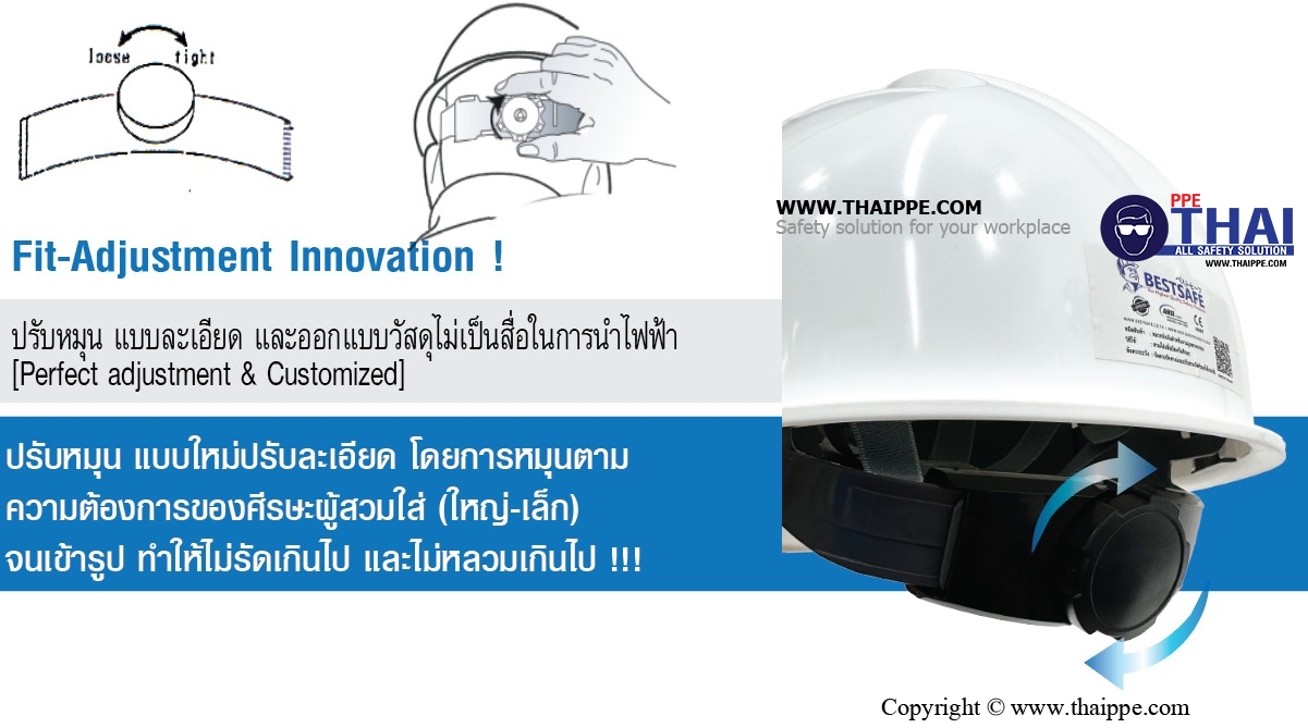 BSH-01 (H-BEST) หมวกนิรภัยแบบปรับหมุน # BESTSAFE