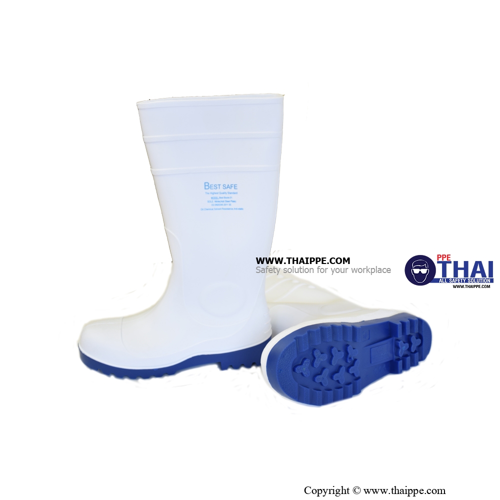 B-01 PVC BOOT รองเท้าบู๊ทยางนิรภัยหัวเหล็ก ยี่ห้อ BESTSAFE