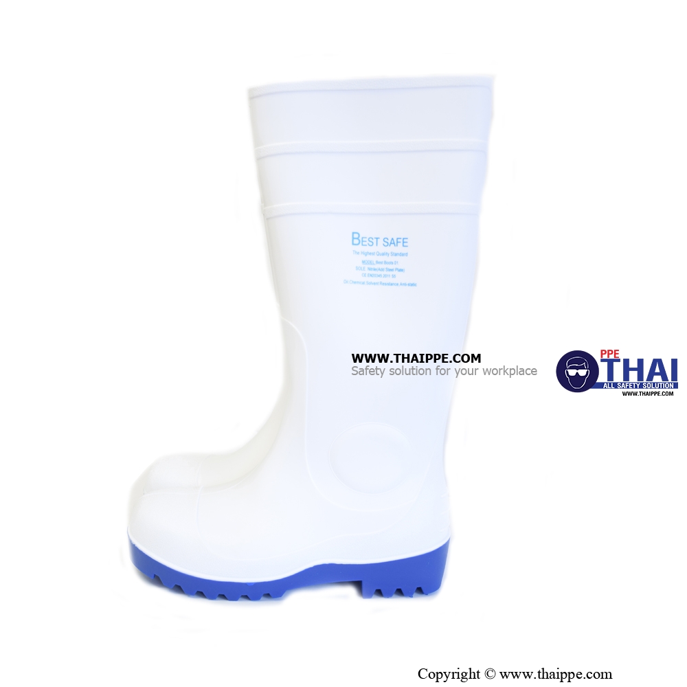 B-01 PVC BOOT รองเท้าบู๊ทยางนิรภัยหัวเหล็ก ยี่ห้อ BESTSAFE